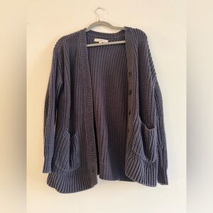 loft brand, dark blue cardigan. Size Large